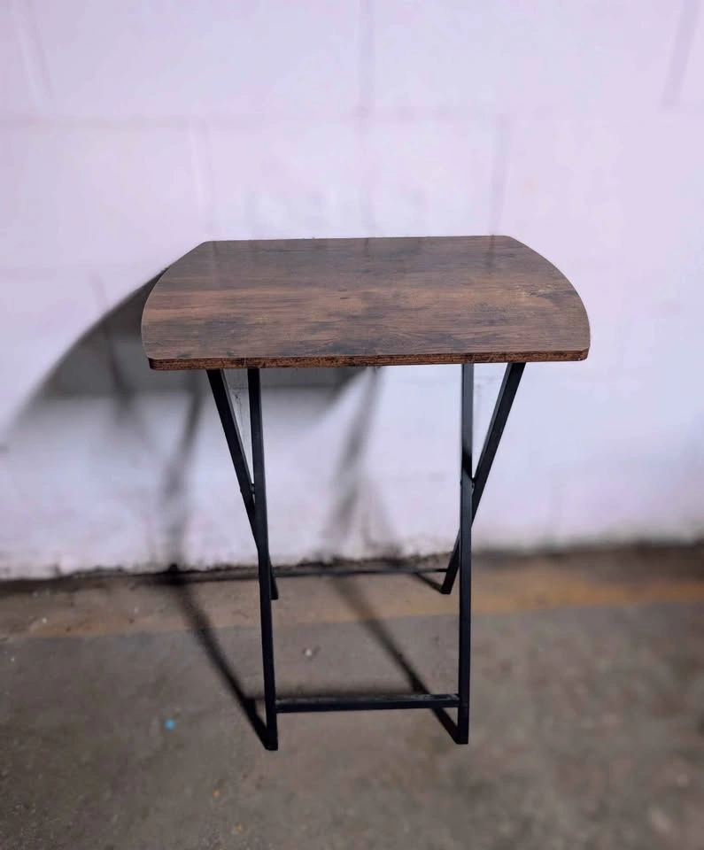Foldable brown side snack table - photo 3