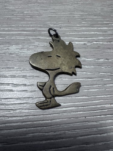 Peanuts VTG 1965 Solid Brass Woodstock Keychain Charm Aviva RARE