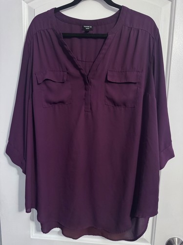 Torrid Harper 2 plum blouse