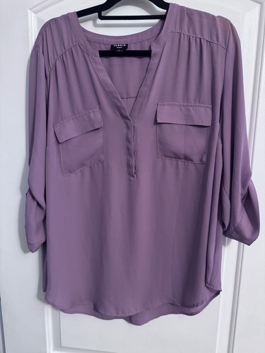 Torrid Harper 2 lavender blouse
