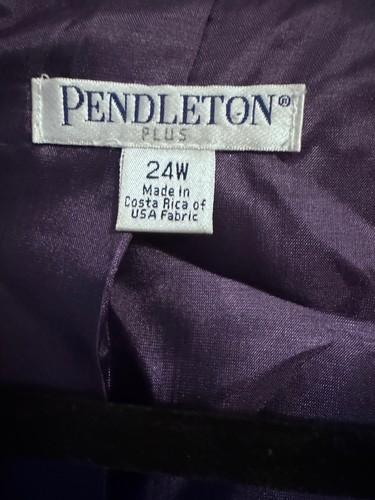 Pendleton Plus Purple 100% Virgin Wool Blazer Women’s 24W - photo 2