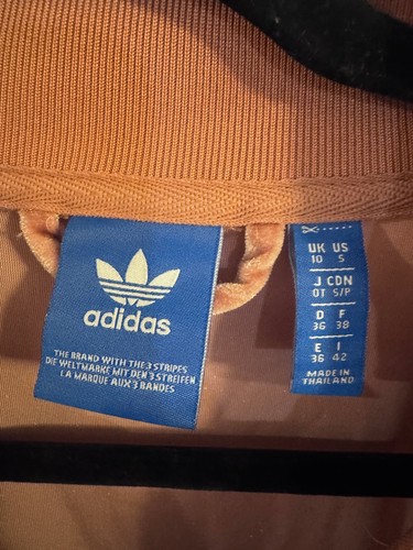 Adidas Originals Track Jacket Velvet SST Raw Pink Women's Small - photo 3