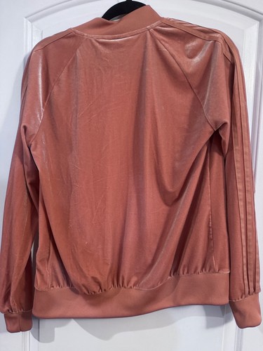 Adidas Originals Track Jacket Velvet SST Raw Pink Women's Small - photo 5