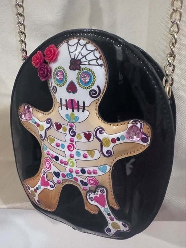 Betsey Johnson Sugar Skull Crossbody Bag Dia de los Muertos