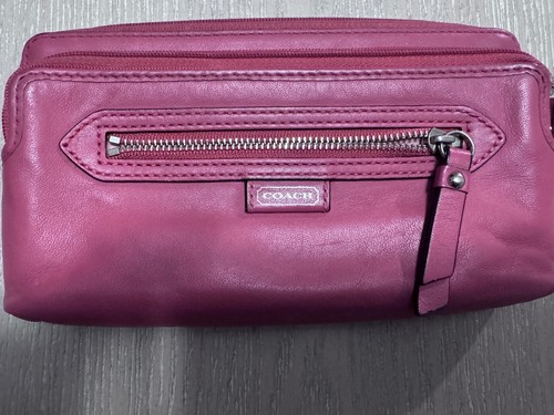 Coach Daisy Leather Double Zip Wallet Wristlet Black 49397 - photo 2