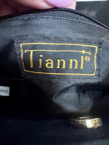 Tianni black flamingo tote bag with bamboo handles - photo 3