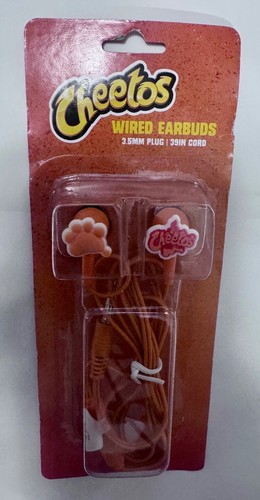 Cheetos Wired Earbuds 3.5mm Plug 39” Cord Novelty Headphones