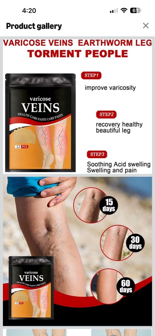 3 pack/36 pcs South Moon Varicose Veins Health Care Paste - photo 3