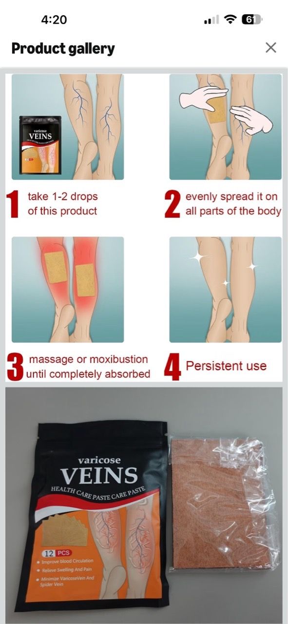 3 pack/36 pcs South Moon Varicose Veins Health Care Paste - photo 4