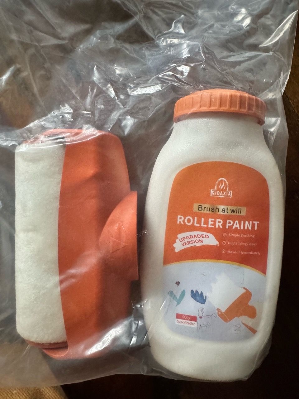 White Roller Paint Brush with Reservoir Bottle - photo 4
