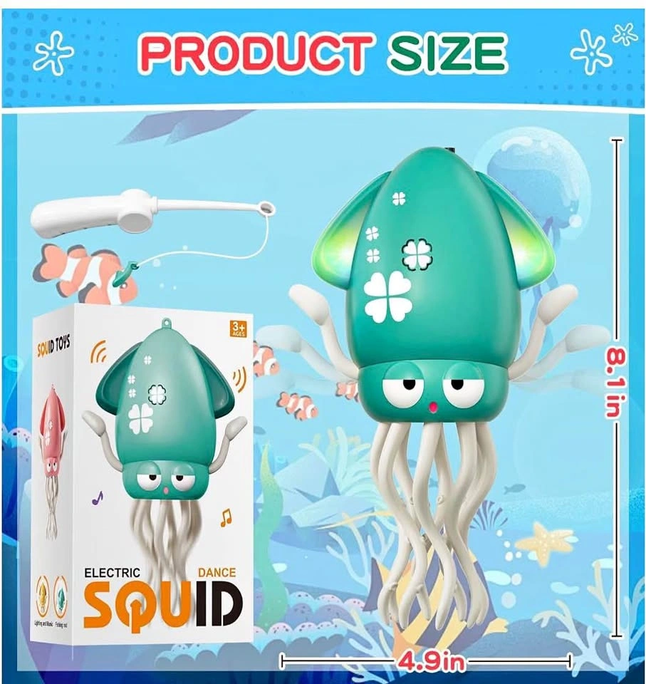 Electric Dancing Squid with Lights, Music & Obstacle Avoidance