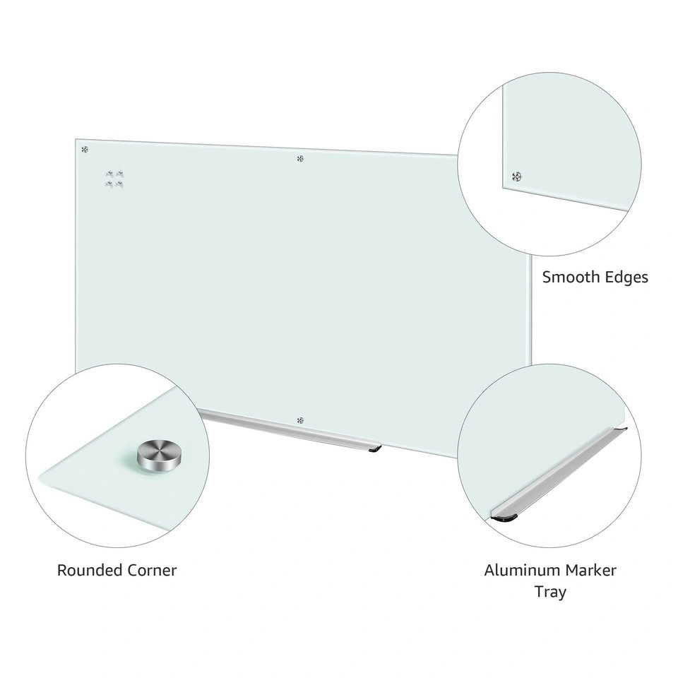 Amazon Basics 8’ x 4’ Magnetic Glass Dry-Erase Whiteboard – New - photo 3