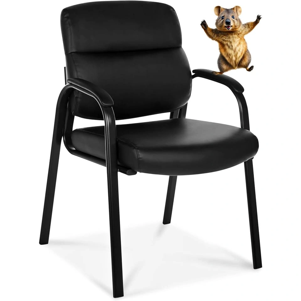 Oline Leather Guest Reception Chairs – Set of 4 – New