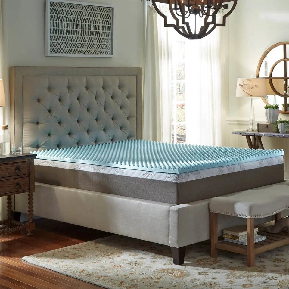 Queen 2” Egg Crate Memory Foam Mattress Topper – 59” x 79” - photo 2