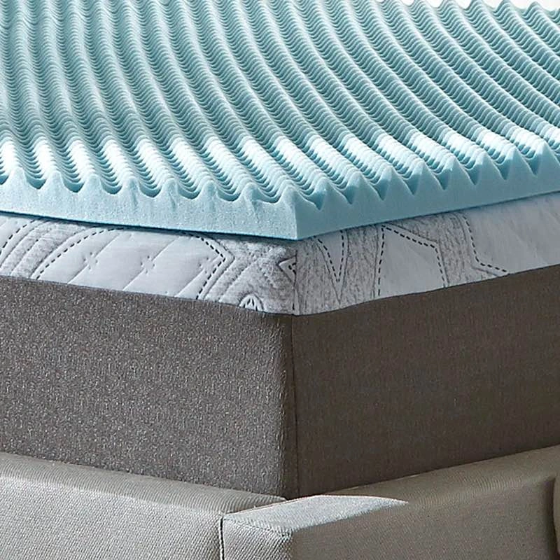Queen 2” Egg Crate Memory Foam Mattress Topper – 59” x 79” - photo 3