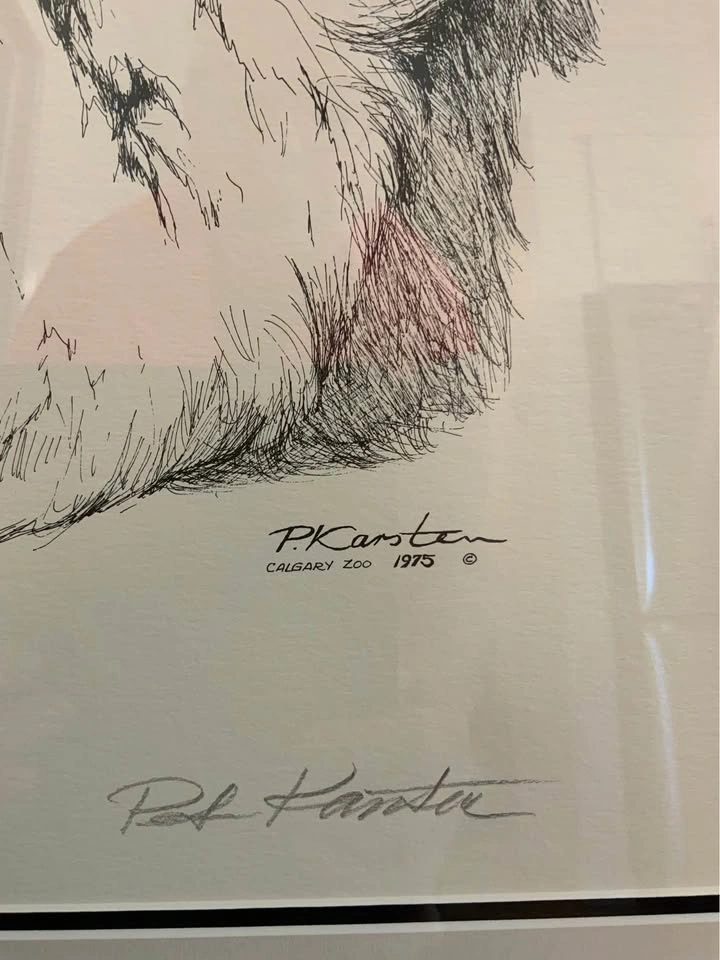 Framed & Signed Peter Karsten “Snow Monkeys” Print (194/250) - photo 3