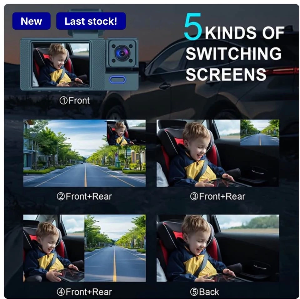 2K 1080P Front & Rear Dash Camera with Parking Mode - photo 3