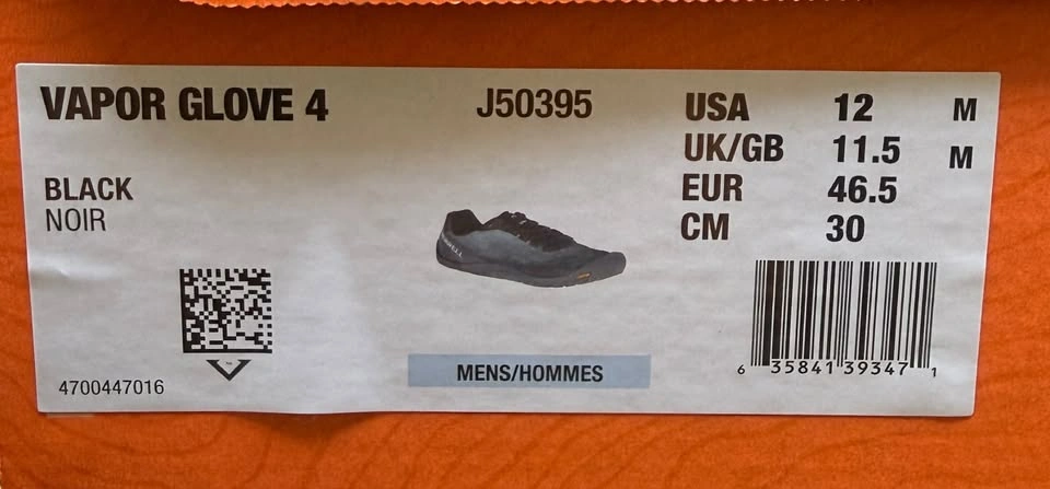 Merrell Men’s Vapour Glove 4 – Size 12 – Black – J50395 - photo 3