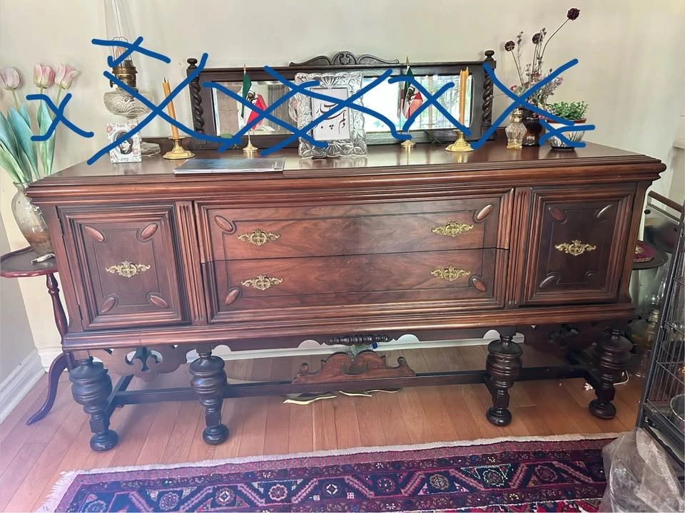 Antique Jacobean Buffet Sideboard Unique Design - photo 2