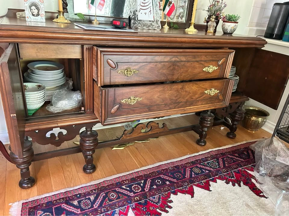 Antique Jacobean Buffet Sideboard Unique Design - photo 5