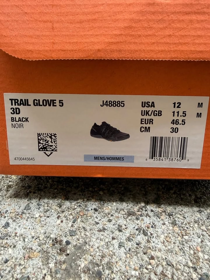Merrell Trail Glove 5 3D Men's Shoes – Size 12 – Black - photo 3