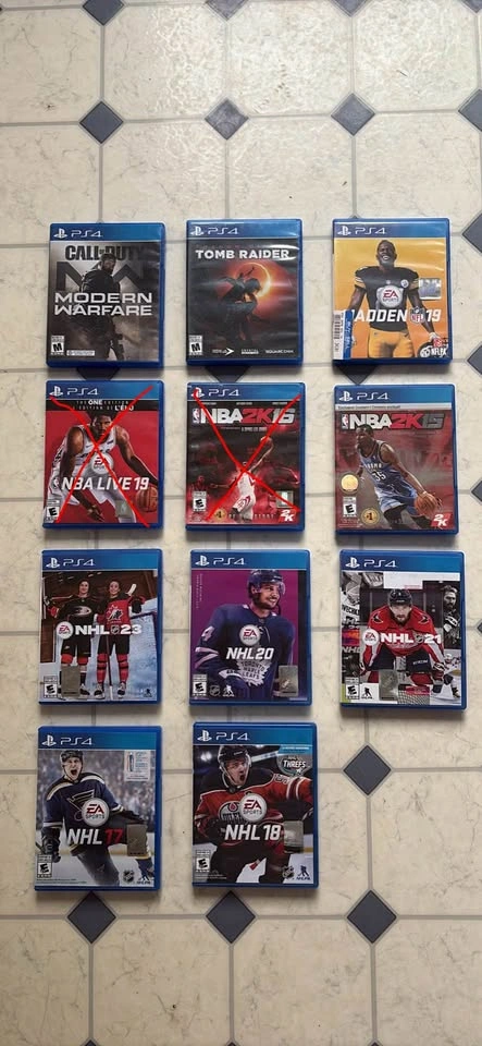 Sony PlayStation 4 Games - Call of Duty, Tomb Raider, NHL, NBA