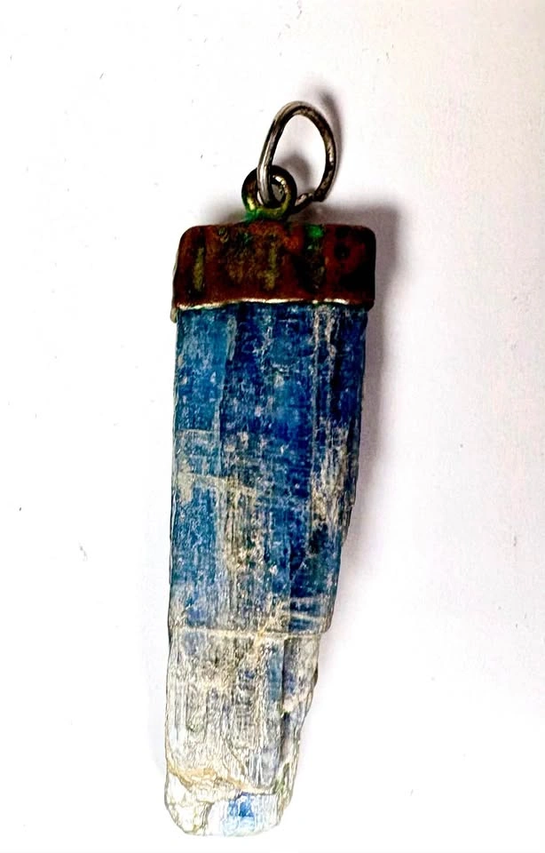 Natural Blue Kyanite Crystal Pendant