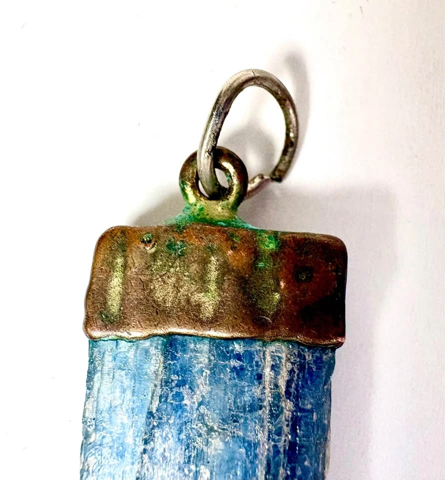 Natural Blue Kyanite Crystal Pendant - photo 2