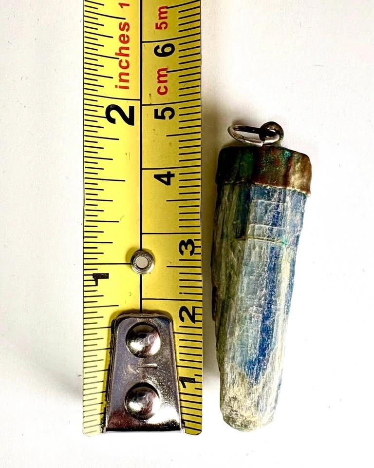 Natural Blue Kyanite Crystal Pendant - photo 3