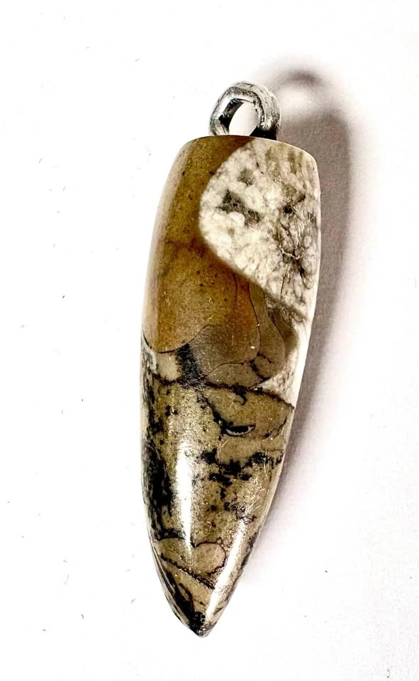 Polished Stone Teardrop Pendant