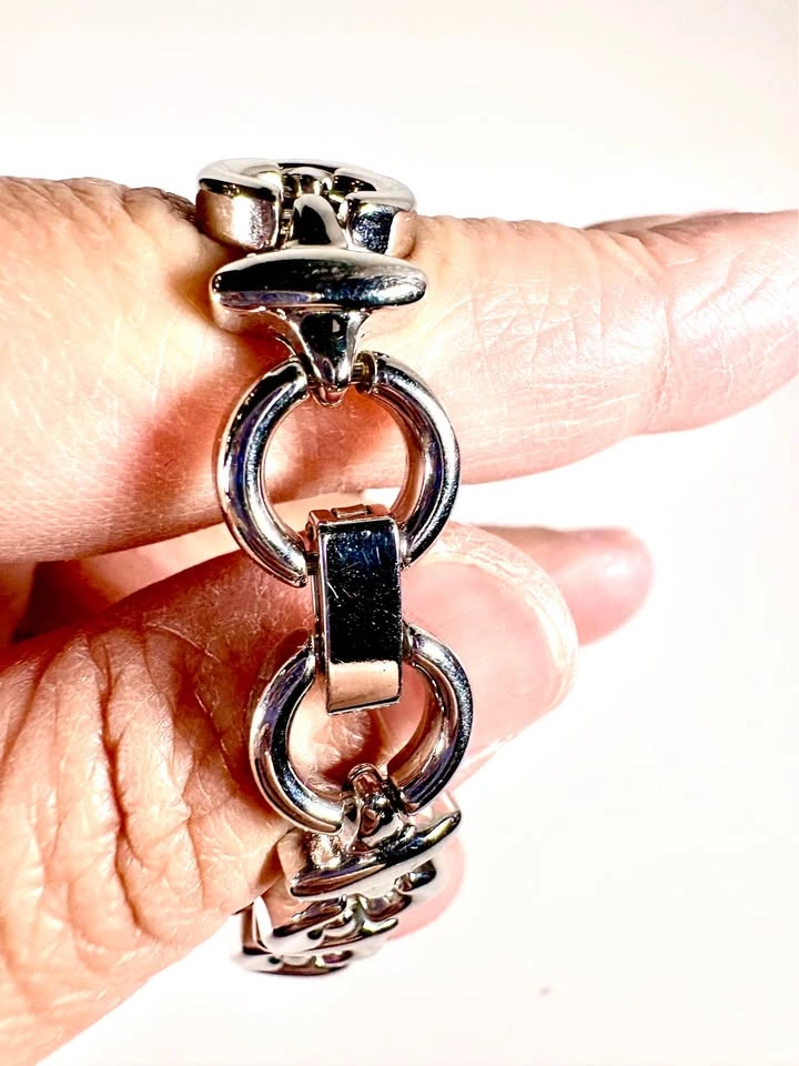 Silver-Tone Cabochon Link Bracelet - photo 3