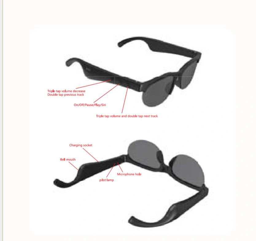 XG88 Pro Unisex Open-Ear Smart Sunglasses Bluetooth UV Lenses - photo 2