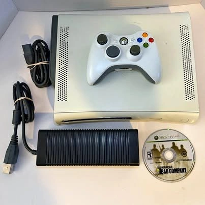 Tested Xbox 360 Console Bundle w/ Controller, Cables & Game