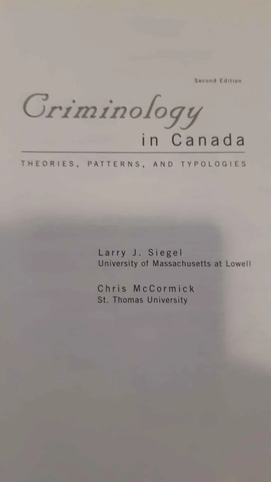 Criminology in Canada Second Edition Textbook - photo 3
