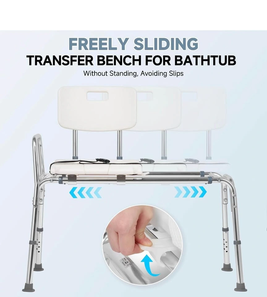 Sliding Tub Bench Shower Chair new - photo 3