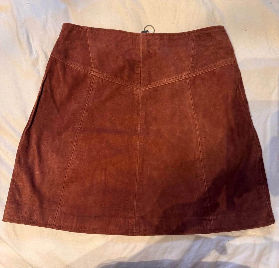 Ultra Soft Leather Zip Up Skirt - photo 2