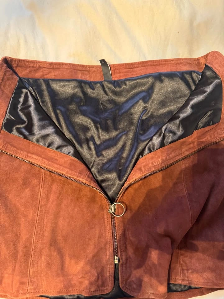 Ultra Soft Leather Zip Up Skirt - photo 4