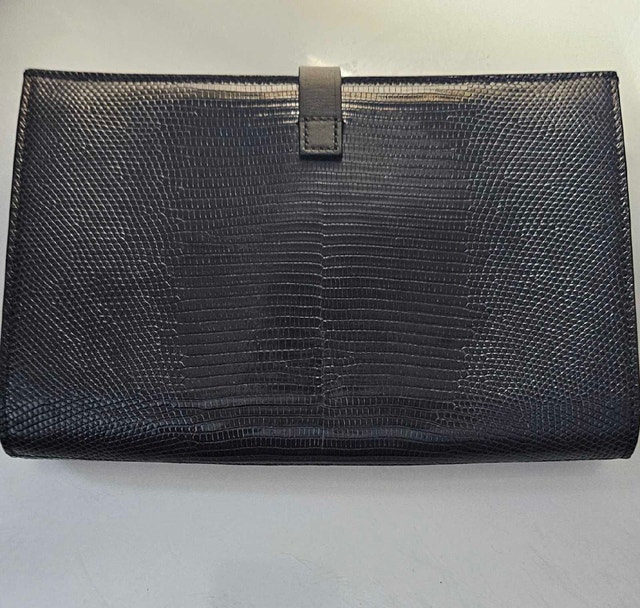CELINE LARGE STRAP LIZARD LEATHER WALLET - photo 2