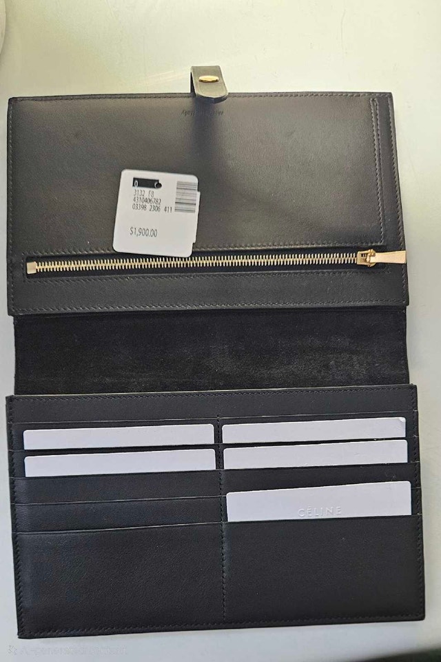 CELINE LARGE STRAP LIZARD LEATHER WALLET - photo 3