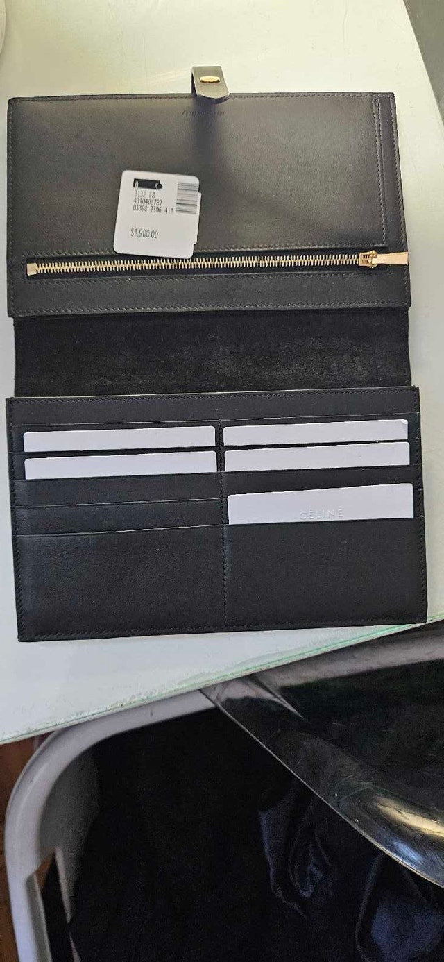 CELINE LARGE STRAP LIZARD LEATHER WALLET - photo 4