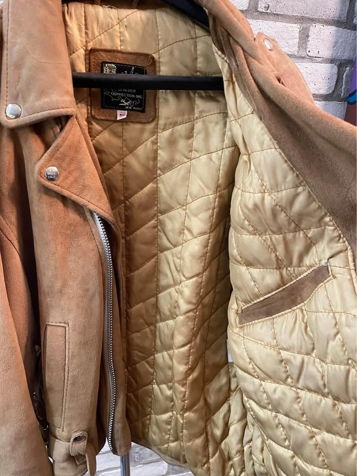Vintage Buckskin Fringe Biker Jacket (S) - 1990 - photo 5