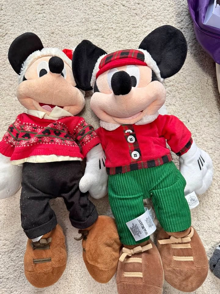 Disney Store Christmas Mickey Mouse Plush Lot (2017 & 2018)