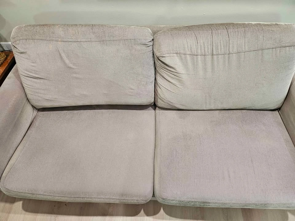 Grey Fabric Loveseat Sofa - photo 2