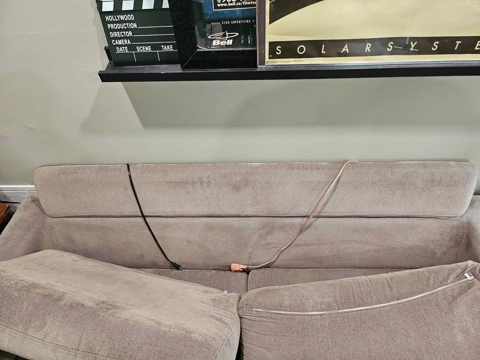 Grey Fabric Loveseat Sofa - photo 5