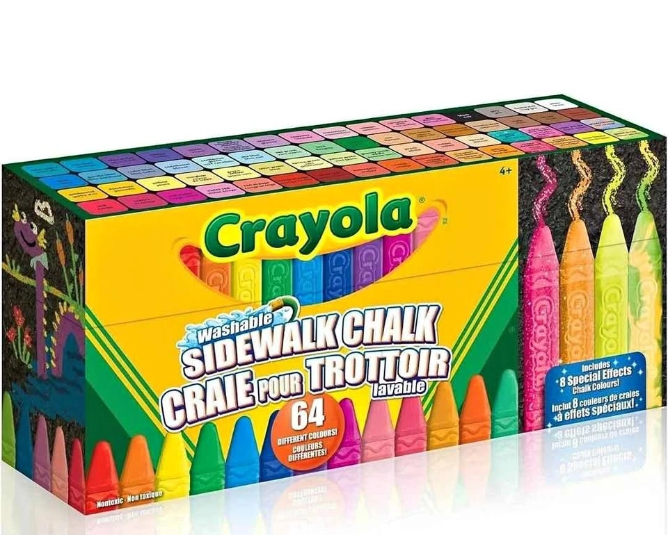 Crayola Washable Sidewalk Chalk 64 Count
