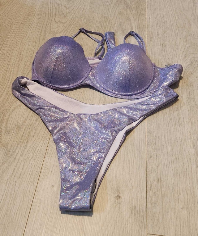 Purple Sparkly Bikini (Size L)