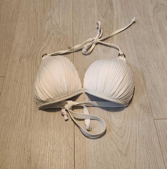 White Pushup Tankini Top (Size Large)