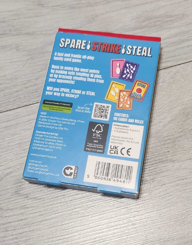 Bowling Card Game (Spare, Strike, Steal) - photo 2