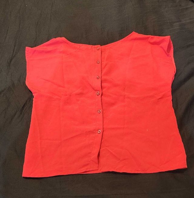 Red Short Sleeve Blouse (Size XS) - photo 3