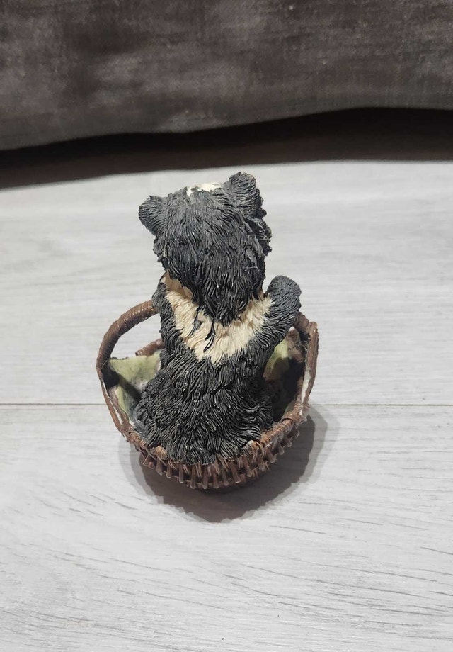 Cat in a basket of yarn ornament - photo 3